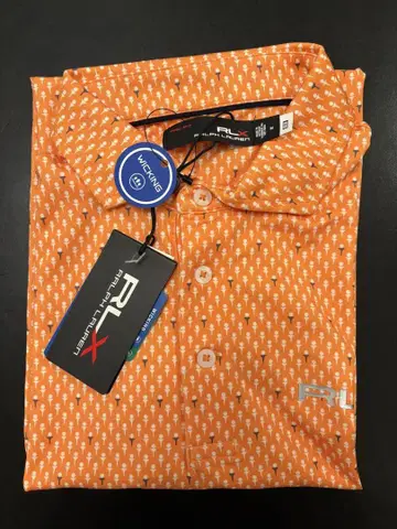 Ralph Lauren RLX 골프 셔츠 M 오렌지