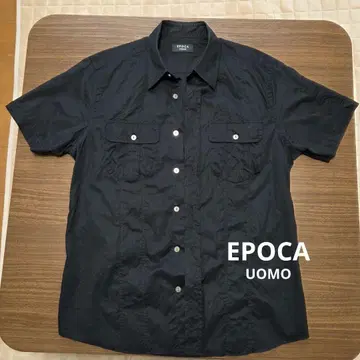 [ EPOCA UOMO ] BLACK 반팔 셔츠 Size 46