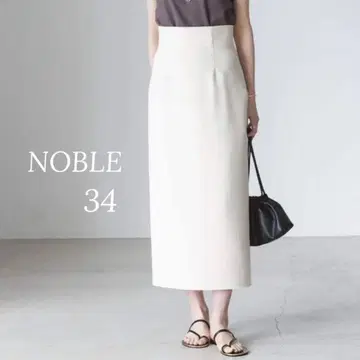 새상품급 NOBLE 노블 저지 라이크 컬러 타이트 스커트 34
