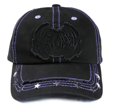 EC Melodi Black Purple Star Studded Hat