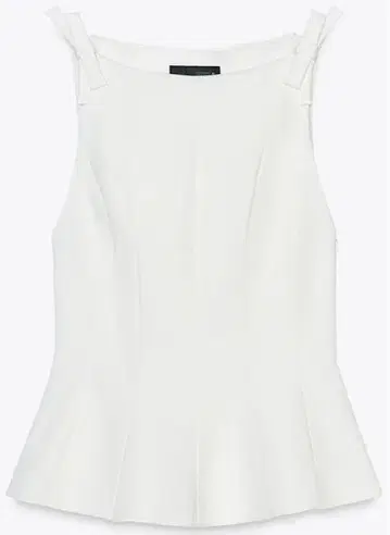 ZARA 페플럼 리본 상의
