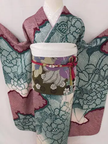 [ Classic Style ] 순수 실크 총 수 후리소데 7점 풀세트