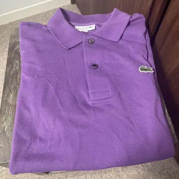 LACOSTE 퍼플 피케 셔츠 US M