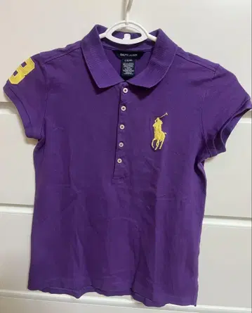 Ralph Lauren 보라색 피케 셔츠 L 사이즈