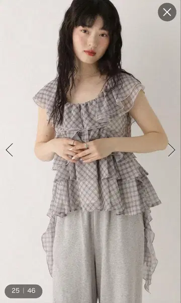 피쉬테일 프릴 블라우스