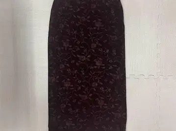 꽃무늬 자카드 스커트 보르도 타이트 롱 M 가을 겨울 빈티지풍