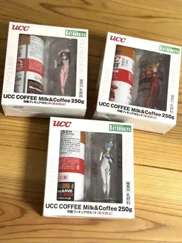 UCC 에반게리온 특제 피규어 3체 세트