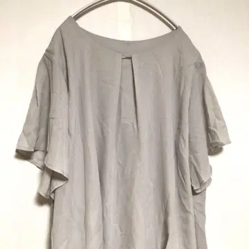 플레어 슬리브 풀오버 셔츠 빅 실루엣 그레이 프리