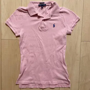 Ralph Lauren 핑크 피케 셔츠 반팔 XS