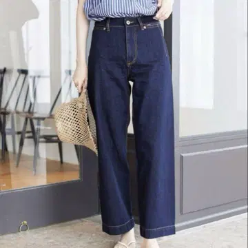 SLOBE IENA LE DENIM 배기 팬츠 38 네이비 M