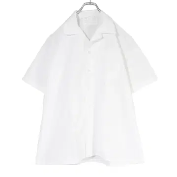 [ DEADSTOCK ] 미군 실물 오픈 카라 셔츠 화이트 MEDIUM