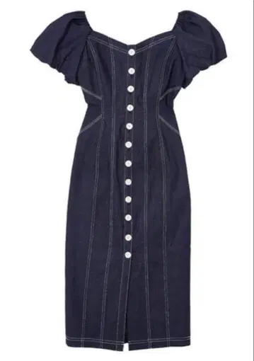Herlipto Puff Sleeve Midi Dress M
