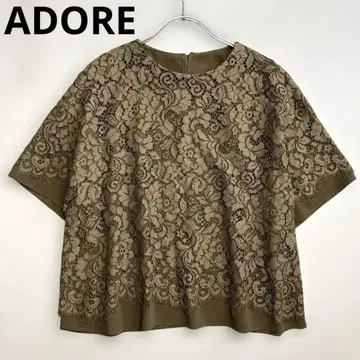 ADORE 레이스 블라우스 돌먼 슬리브 풀오버 시어 어도어