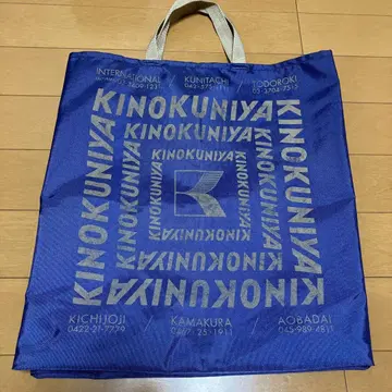 미사용 기노쿠니야 컬러 에코백 블루