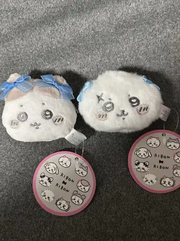 이카와 미니 동전 지갑 ~리본~ 하치와레 랏코 2개 세트