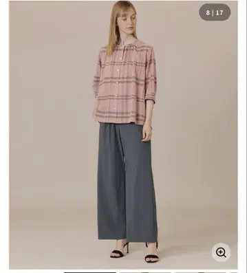 MACKINTOSH LONDON 코튼 폴리에스테르 체크 블라우스 38