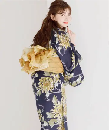 혼자서 입을 수 있는 유카타 5점 세트