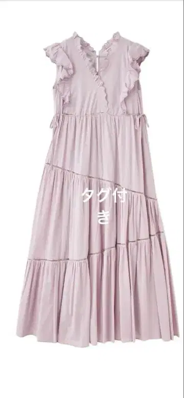 자수 프릴 티어드 원피스