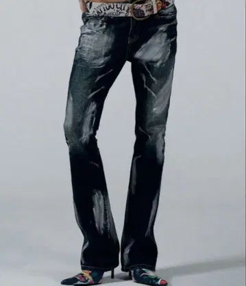 SCULPTOR 메탈 러쉬 부츠컷 데님 팬츠