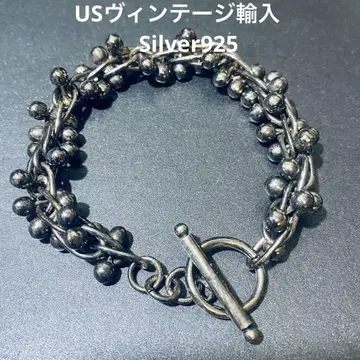 US 수입 y2k 빈티지 DNA 훈은 팔찌 실버 925