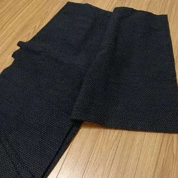 앤티크 빈티지 원단 쪽염 목면 모기장 무늬 홑 여자 기모노