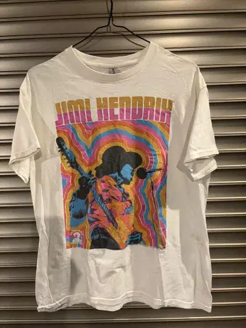 Jimi Hendrix 컬러풀 T셔츠 2022 지미 헨 구제 의류 밴T