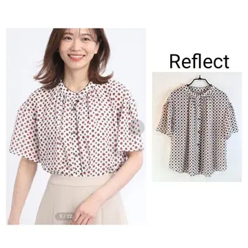 Reflect [접촉 냉감/세탁 가능] 코몬풍 프린트 블라우스