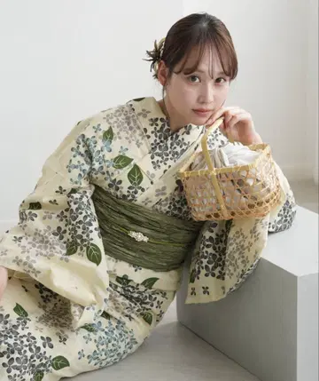 utatane 유카타 3세트 꽃무늬 수국