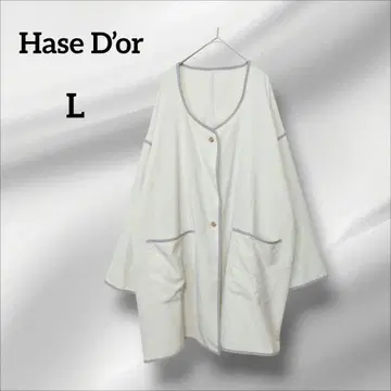 하제돌 노카라 자켓 화이트 오버 사이즈 L