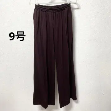 야마다야 코튼 와이드 팬츠 9호 보르도 택 포함 (하자 있음)