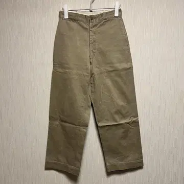 US ARMY 45 카키 미군 실물 버튼 플라이 치노 팬츠 50s