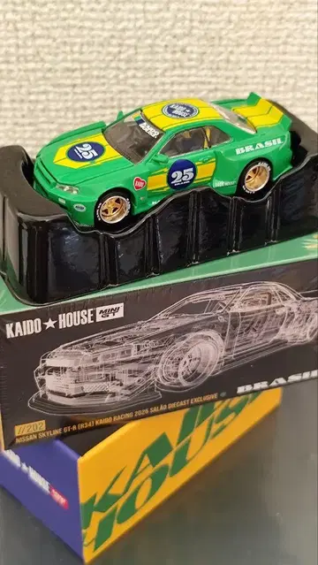 MINIGT 가도 하우스 GT-R (R34) Brazil