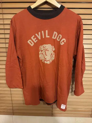 프리휠러스 DEVIL DOG 로고 7부 소매 티셔츠 사이즈 L