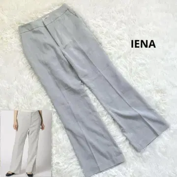 [이에나] 세미 플레어 팬츠 슬림 레그 고급 소재 그레이 36 사이즈