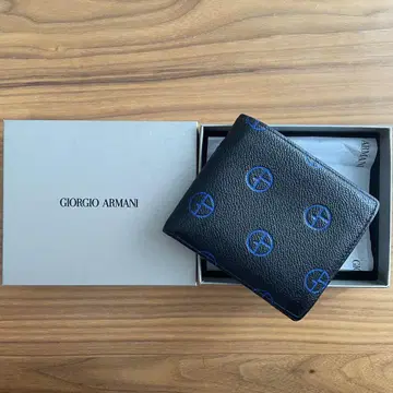 Giorgio Armani 반지갑 블랙/파랑