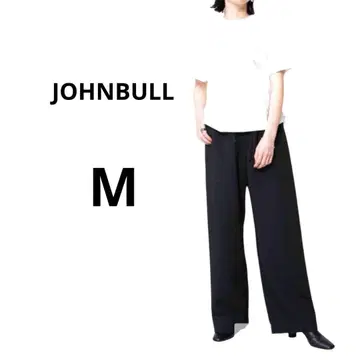 JOHNBULL 젬블 내추럴 그로그랭 팬츠 블랙 와이드 팬츠 M