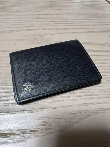 dunhill 명함 지갑 블랙 와인 레드