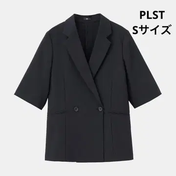 새상품급 PLST 프리미엄 옥스 하프 슬리브 자켓