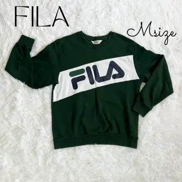 FILA 휠라 맨투맨 스웨트 긴팔 그린 빅 로고 구제 의류