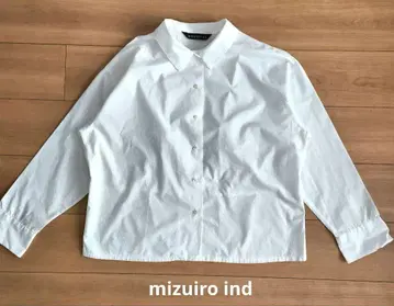 [새상품급] mizuiroind 코튼 화이트 블라우스