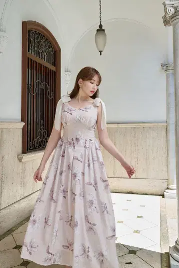 Herlipto Sunflower-Printed Midi Dress