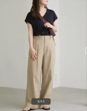 택 포함 새상품 IENA 로우웨스트 치노 팬츠 베이지 36