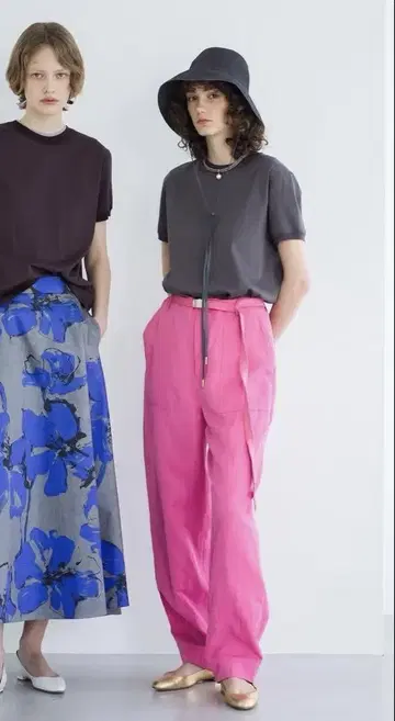 ebure 론 헤르만 별주 린넨 아세테이트 카고 팬츠 pink
