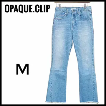 [새상품급] OPAQUE.CLIP 플레어 데님 M 컷오프 밑단 프린지
