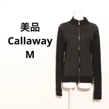 새상품급 Callaway 아우터 M 여성용 블루종 스탠드 카라 블랙