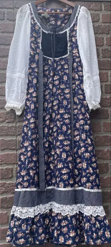gunne sax 빈티지 꽃무늬 롱 원피스
