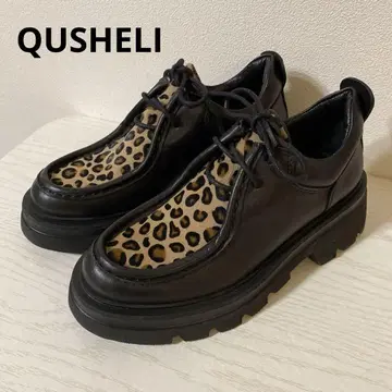 쿠셰리 QUSHELI 트랙 솔 로리안 신발 블랙 콤비