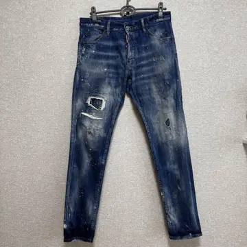 4 DSQUARED2 데미지 가공 스키니 데님 팬츠 48
