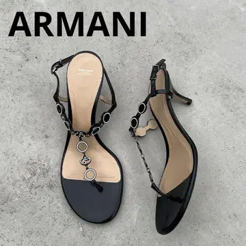ARMANI 엘레강트 블랙 플립플랍