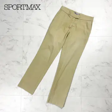 SPORTMAX 코튼 스트레이트 팬츠 베이지 사이즈 38*ED962